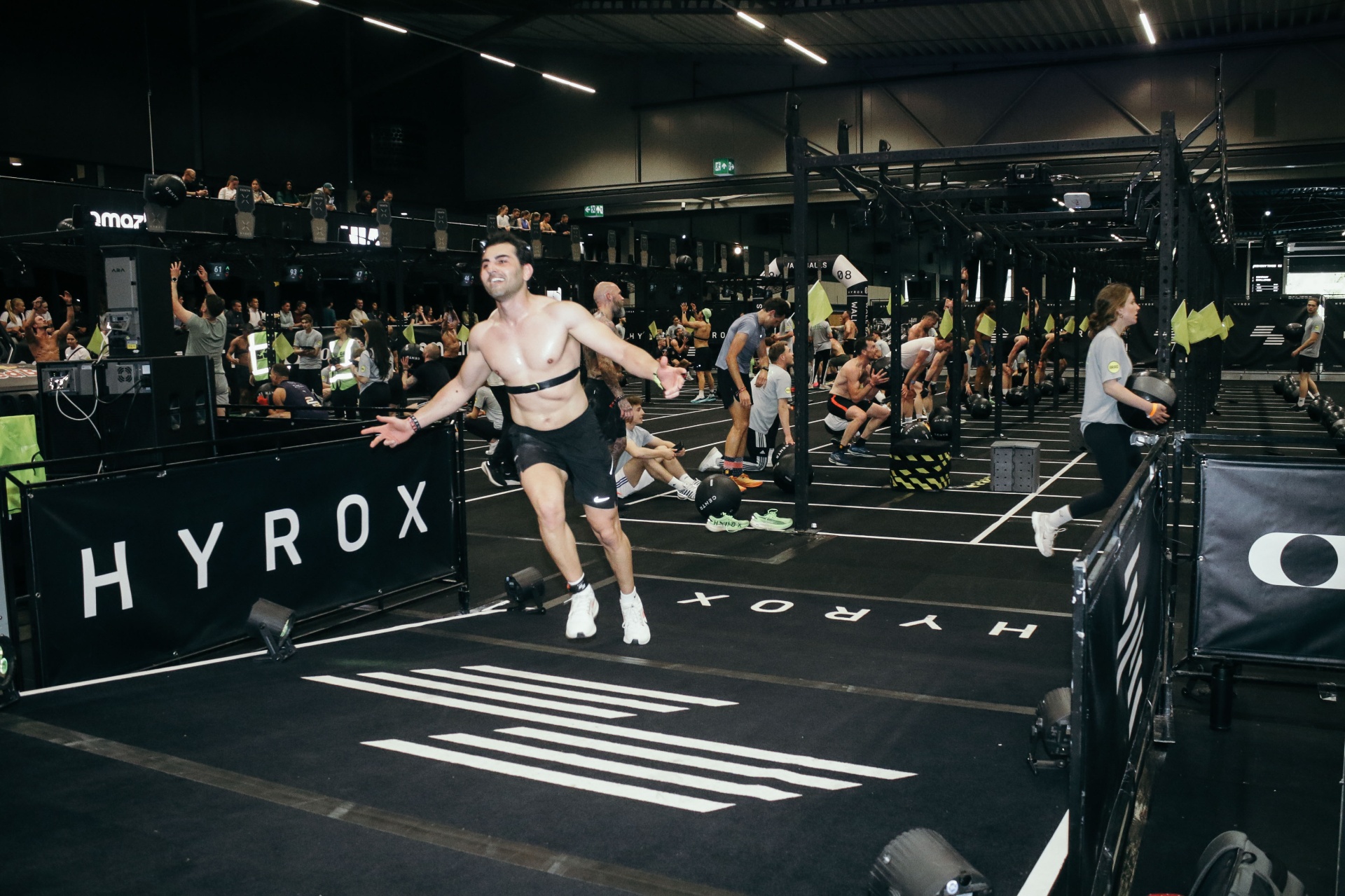 Hyrox race day indoor arena