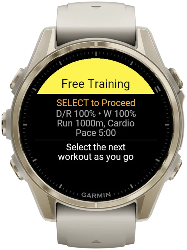 Anteprima di Free Training in Hybrid Smash: Run 1000m, Cardio, passo 5:00, poi Select the next workout as you go